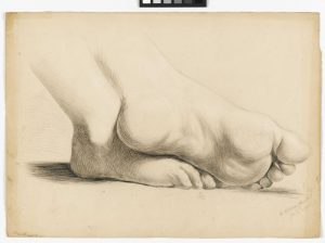 what zodiac sign is march - study of a pair of feet crossed at the ankles